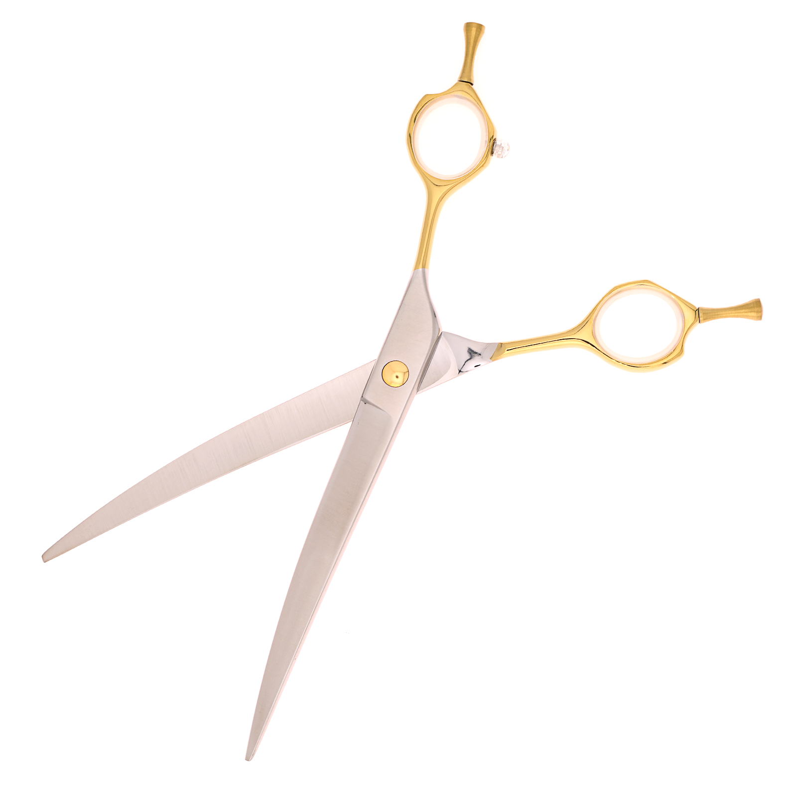 Titan Shears - Curved Golden Handle Ergonomic 440C Convex RH OFF 7.5" image 2